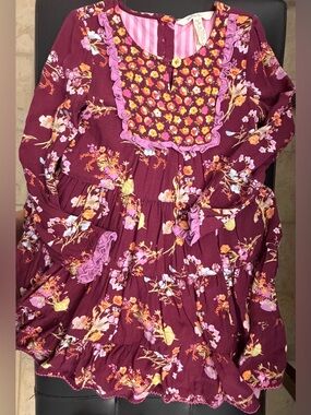 Matilda Jane Garnet Floral Ruffle Dress size 6